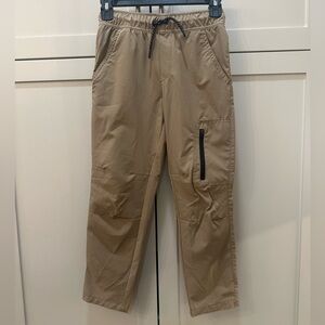 Cat & Jack Khaki Cargo Pants with Black Drawstring-8